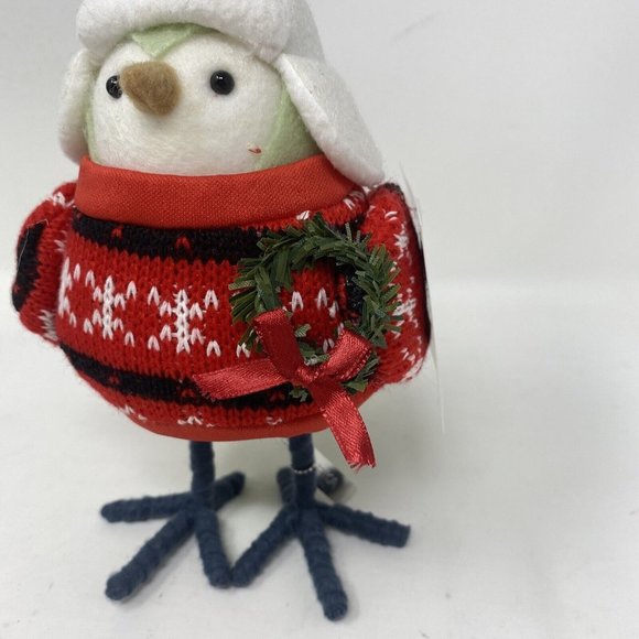 Target Wondershop 2022 Christmas Bird FIKA Featherly Friends Red Sweater Wreath - Picture 3 of 8